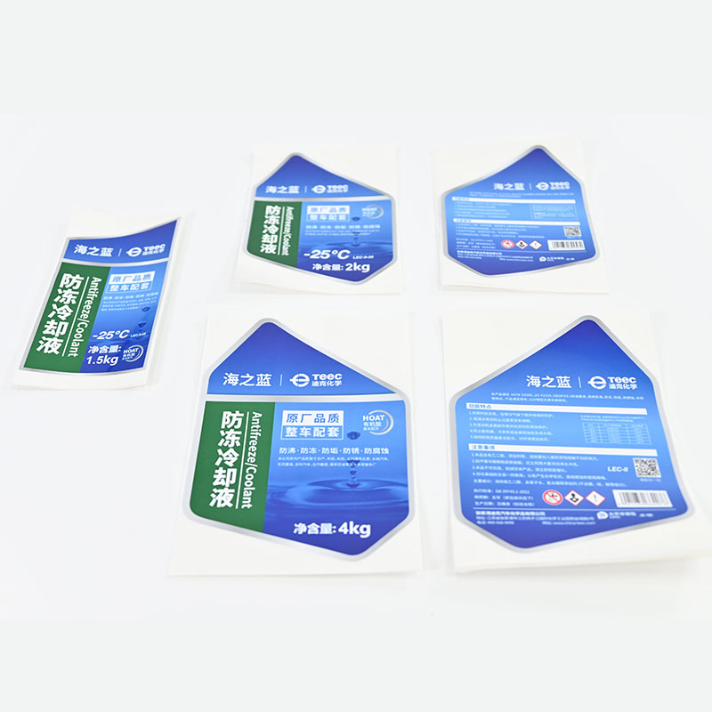 Low-temperature Resistance PVC Packaging Labels Multiple Specifications Stickers for Automotive Antifreeze Container