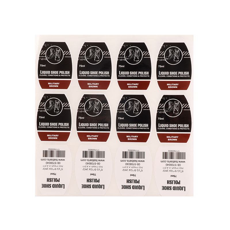 Custom Printed Front and Back Label Waterproof Easy to Clean Self-Adhesive Labels for Shoe Care Products