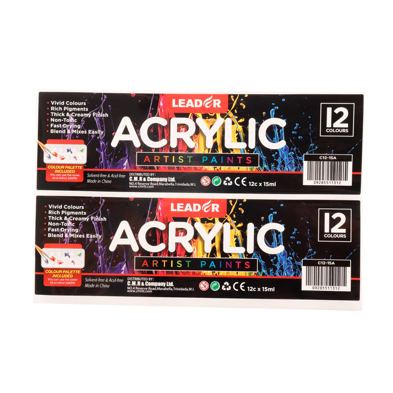 Coated Paper Gloss Lamination Label Custom Water-based Ink Fade-resistant Stickers for Stationery Product