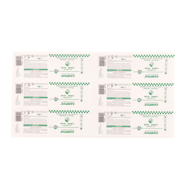 Printed Color Self Adhesive Packaging Label Gloss Lamination Custom Stationery Labels Sheet for Student Supplies