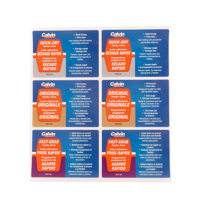 Custom Printing Synthetic Paper Label Waterproof Oil-proof Tear-resistant Office Products Stickers