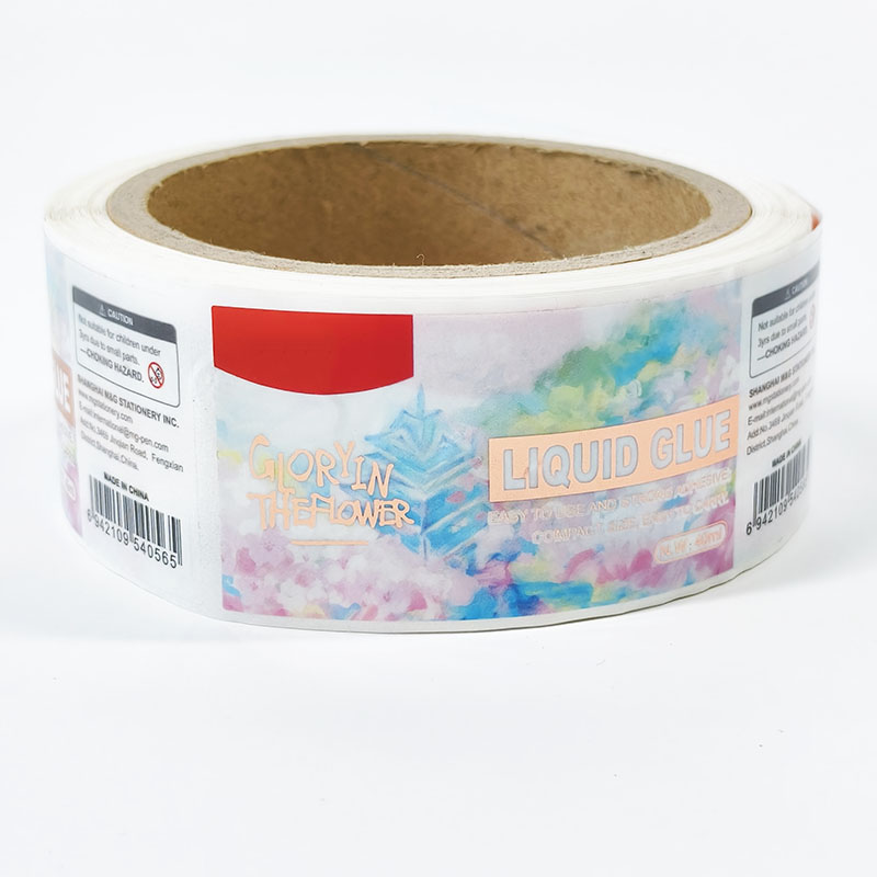 PET Sticker Waterproof Gold Foil Adhesive Products Custom Design Printing Packaging Labels for Branding