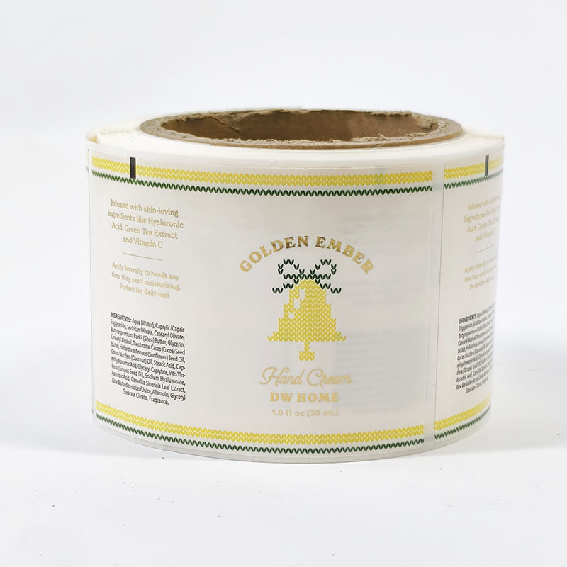Custom Skincare Cosmetic Labels Self-adhesive Logo Color Stickers Vinyl Gold Foil Packing Label for Lotion Bottle