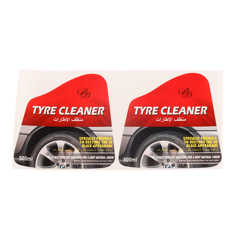 Etiquettes Adhesive Customized Print Logo Labels Waterproof Gold Foil Clear BOPP Car Care Products Stickers