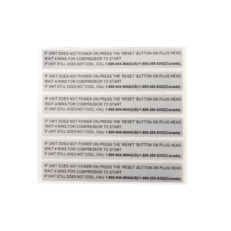 UL Approved Safety Label Custom Printing Self Adhesive Transparent Data Labels for Wires and Cables