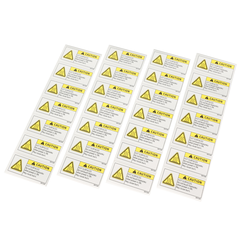 Custom Size Waterproof Warning Pearlescent Film Sticker 4-color Printing Glossy Laminate Scratch-resistant Labels