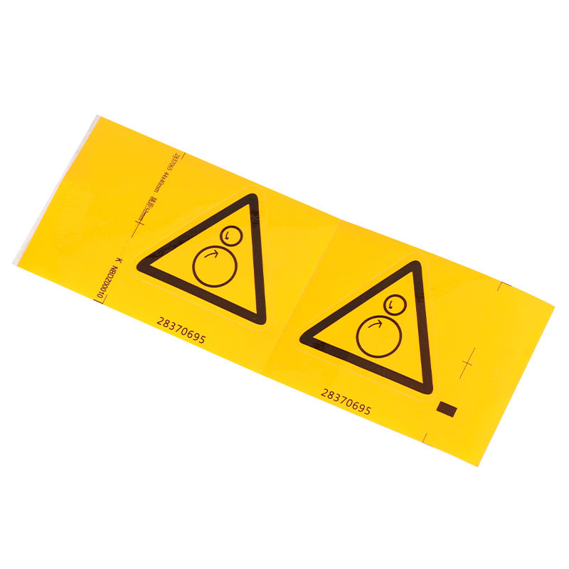 High-Visibility Warning Labels Orange Poster Paper Single-Color Print Gloss Laminate Abrasion Resistant Stickers