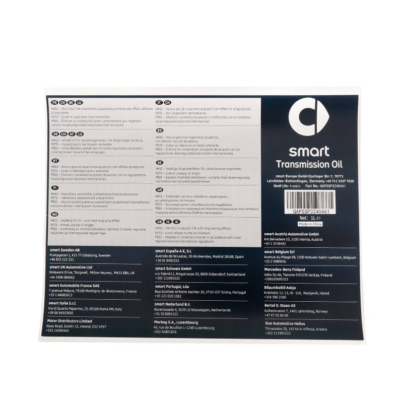 High Quality PP Label Chemical Corrosion Strong Adhesive Preventing Detachment Packaging Labels for Metal Plastic Drums