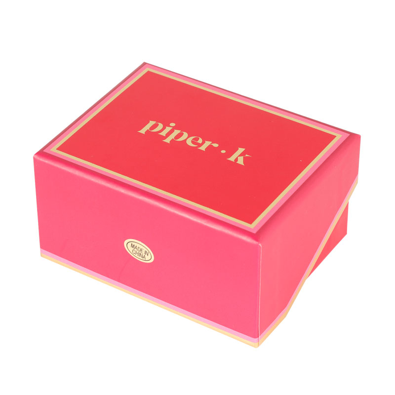 Jewelry Present Box Gold Foil Stamping Embossed Logo Gloss Lamination Paper Cardboard Packaging Gift Boxes