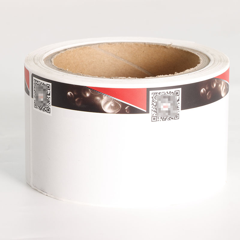 Custom QR Code Label Anti-Counterfeiting Variable Data Serial Number Waterproof Self-adhesive Packaging Labels