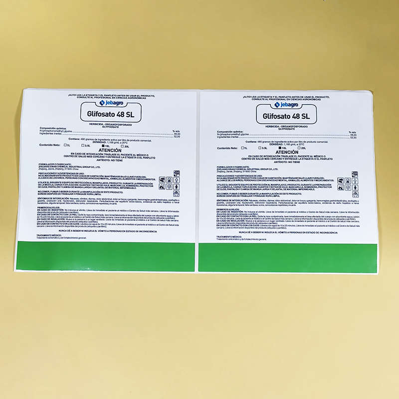 Custom Agricultural Herbicide Labels Waterproof Self-Adhesive Safety Warnings Stickers for Pesticide Bottles