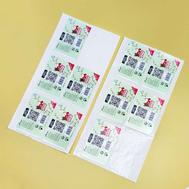Custom Logo Double Layer Waterproof Peel off Adhesive Label Multi-Layer Vinyl Packaging Labels for Stationery