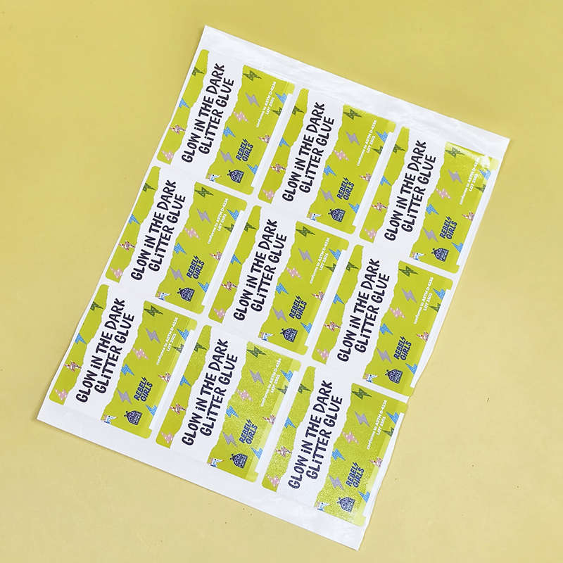 Custom Design Waterproof Oil-proof Glue Stickers Printable Adhesive Synthetic Paper Labels for Stationery