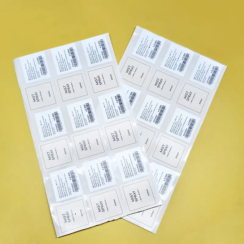 Durable Custom Printed Self-Adhesive Cosmetics Label Water-Proof Eco-Friendly Packaging Labels for Beauty Care