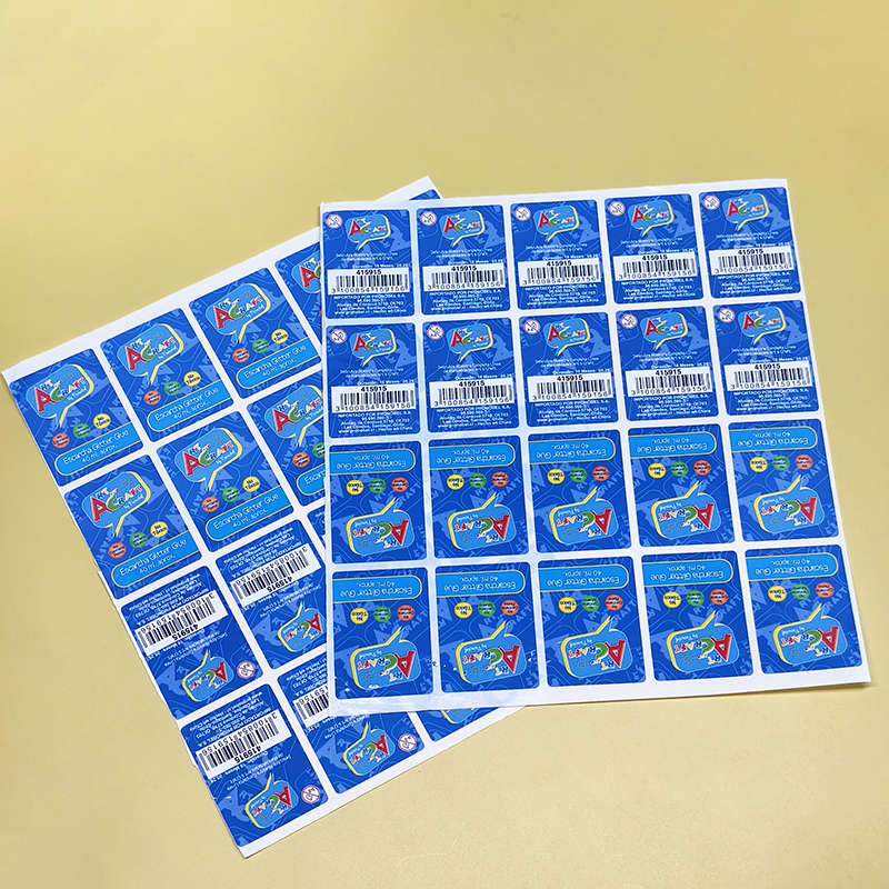 Waterproof Custom Label Full Spot UV Coating PP Synthetic Paper Labels Stickers for Glue Bottles Stationery