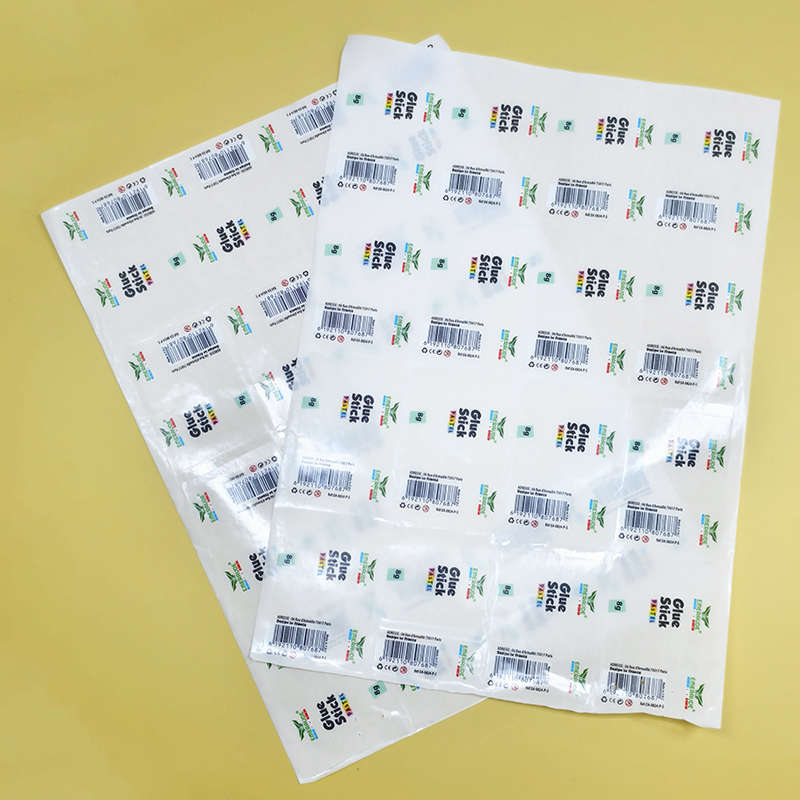 Waterproof Glossy Clear Adhesive Vinyl Stickers Self-adhesive Vanish Coated Paper Labels for Office Stationery