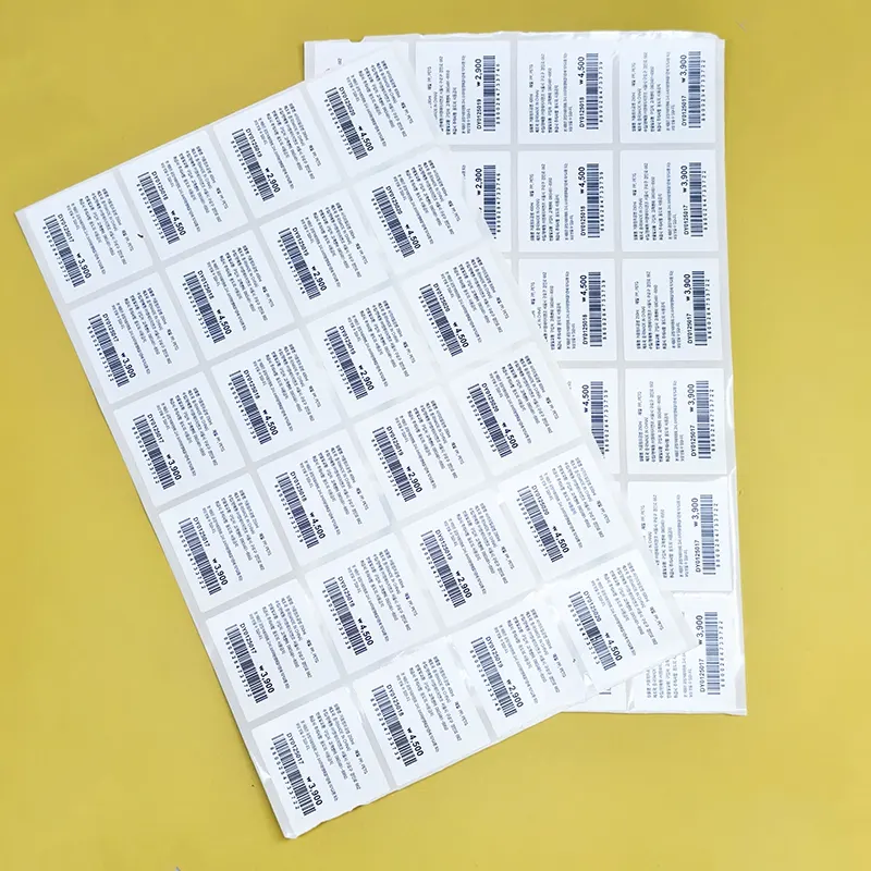 Thermal Self-adhesive Blank White Label Barcode Qr Code Pricetag Waterproof Oilproof Tear Resistant Sticker Labels