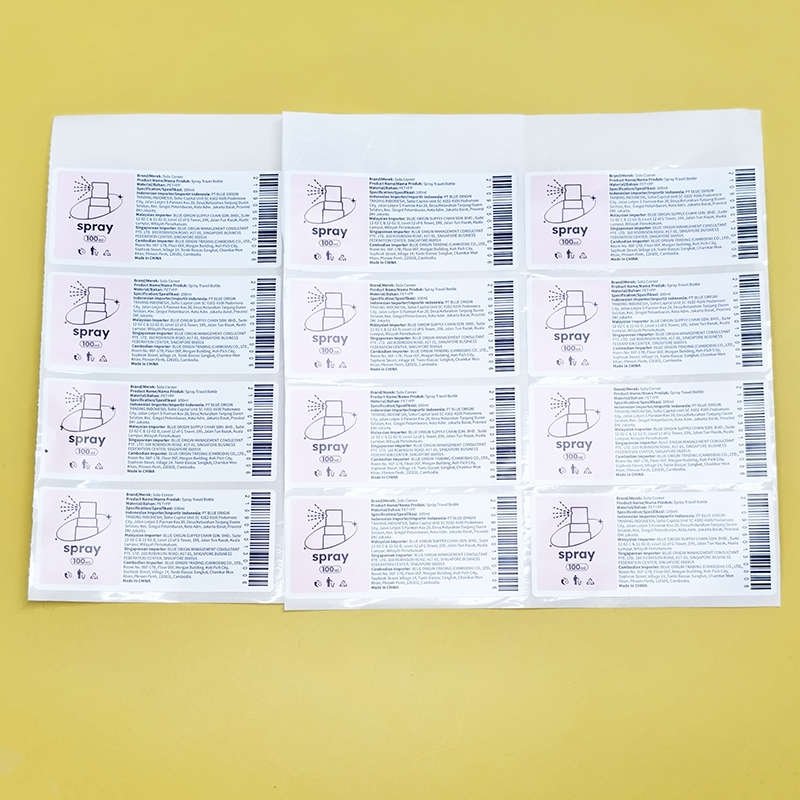 Custom Printed Shampoo Label Waterproof Printing Matte Vanish Low Temperature Resistant Cosmetic Bottle Labels
