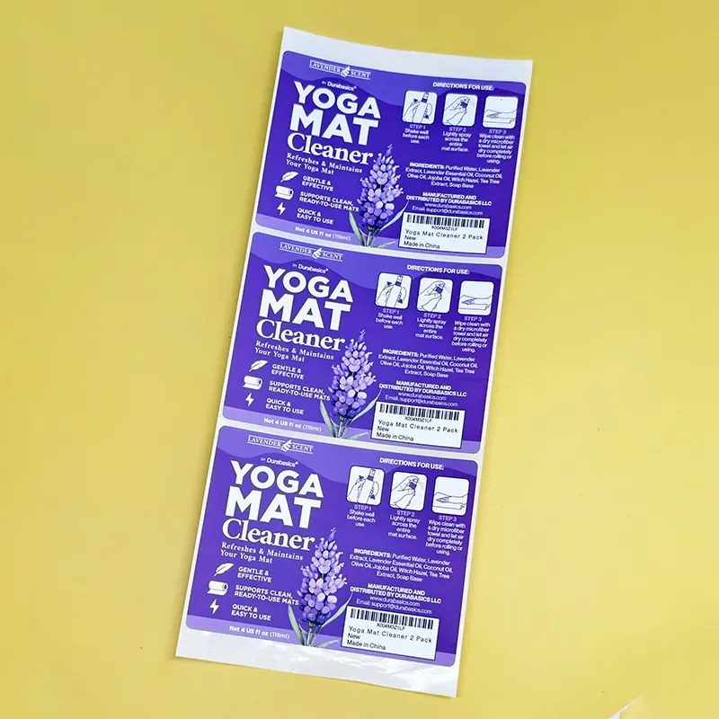 Custom Adhesive Waterproof Label Durable Personalized Matte Lamination Synthetic Paper Labels for Cleaner Product