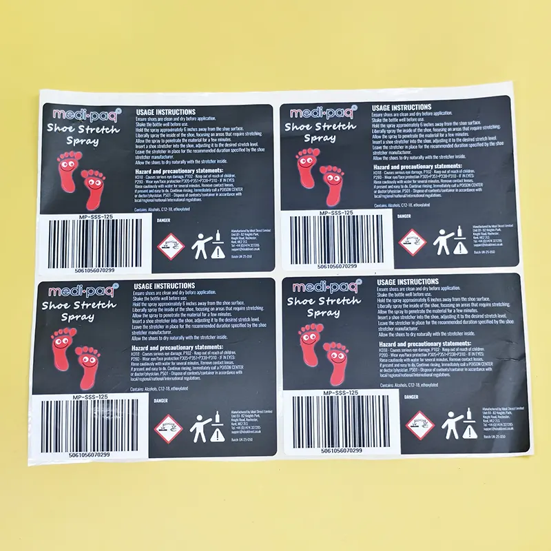 China Custom Logo Matte Lamination Labels Self-adhesive Coated Paper Waterproof Black Stickers for Personal Care
