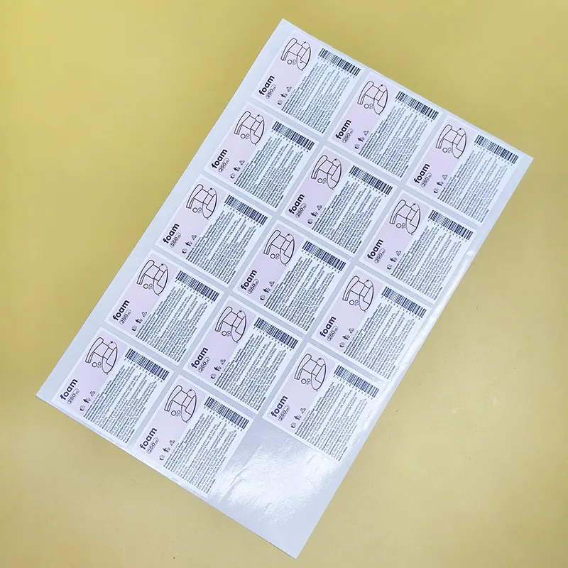 Custom Logo Cosmetics Synthetic Paper Removable Label Vinyl Vanish Adhesive Waterproof Lotion Bottle Labels