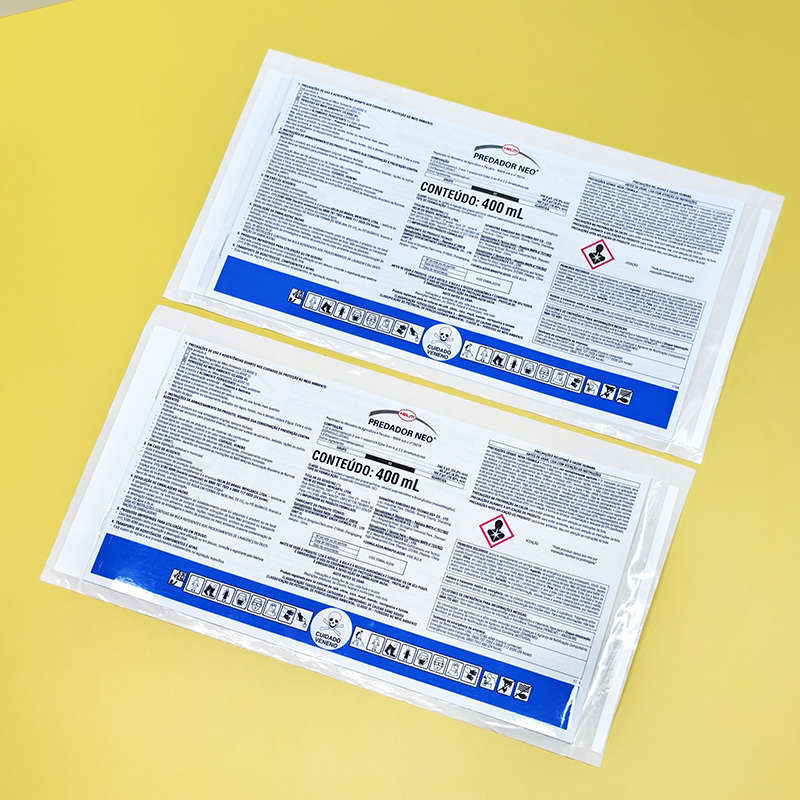 Custom Glossy Lamination Water Proof Adhesive Vinyl Label Stickers Multi-Layer Double Sided Booklet Bottle Labels