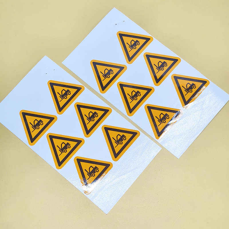 Customized Self-Adhesive PVC Danger Sign Triangle Warning Sticker Waterproof Printing Caution Security Labels