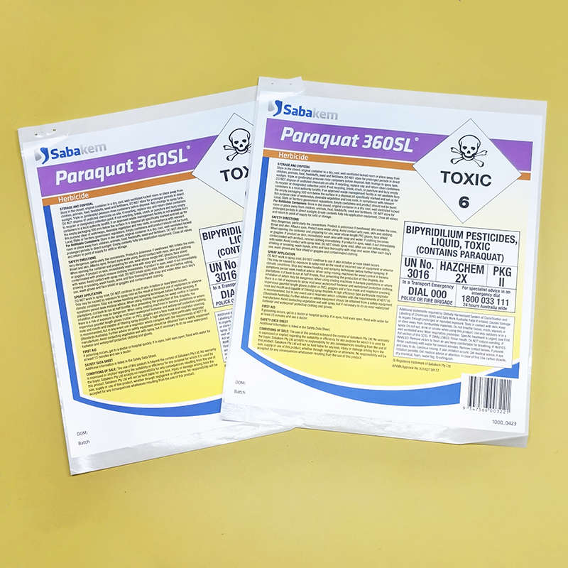 Custom Adhesive Pesticide Chemical Warning Stickers Waterproof Agricultural Industrial Packaging Labels