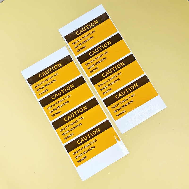 Caution Security PVC Advertising Stickers Durable Waterproof Warning Safety Hazard Signs Labels for Industry
