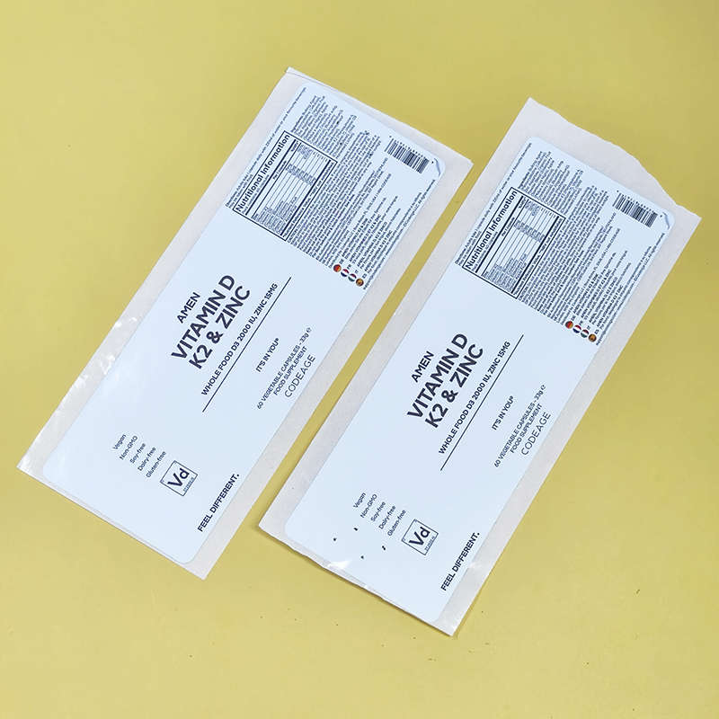 Custom Logo Waterproof Two Layer Labels Peel Off Multi Layer Double Sided Adhesive Labels for Health Product