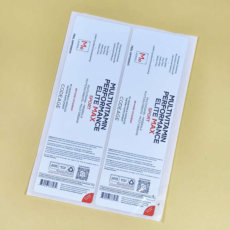 Waterproof Glossy Custom Printed Double Layer Label Self Adhesive Multi Layer Labels Sticker for Medicine