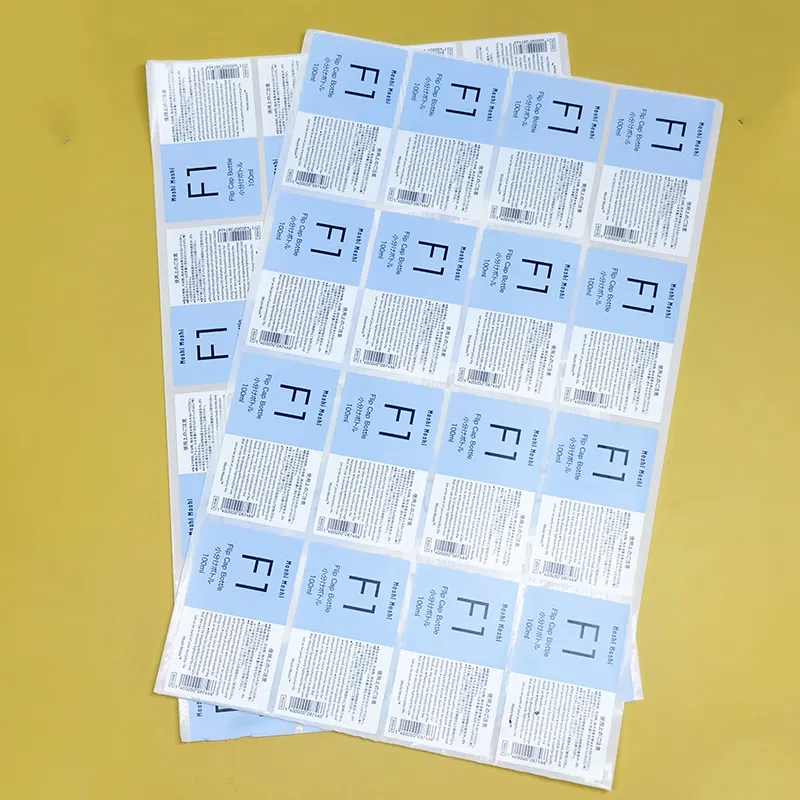 Shampoo Bottles Label Synthetic Paper Vanish Custom Printed Hair Oil Cosmetics Packaging Labels for Lotion Bottle