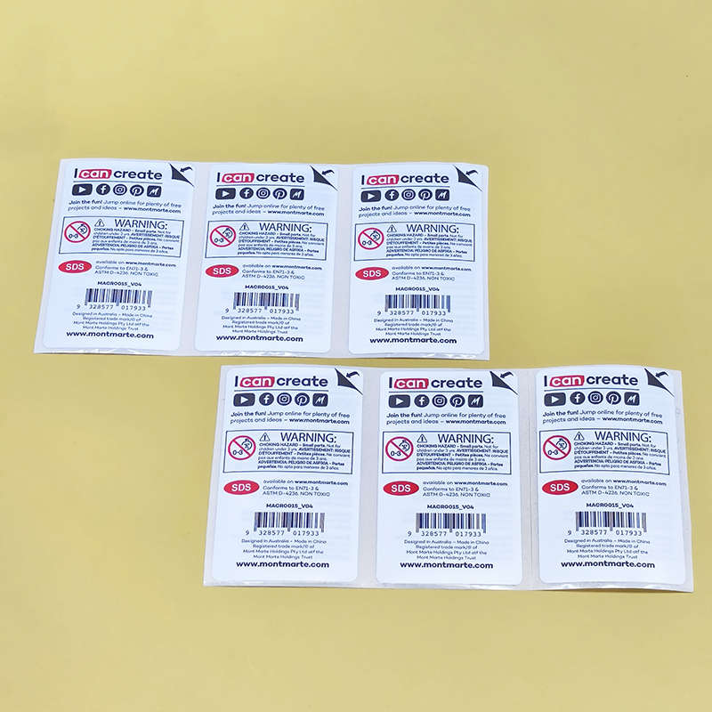 Customized Self Adhesive Multilayer Stickers Double Layers Packaging Labels Booklet Three-Layer Label